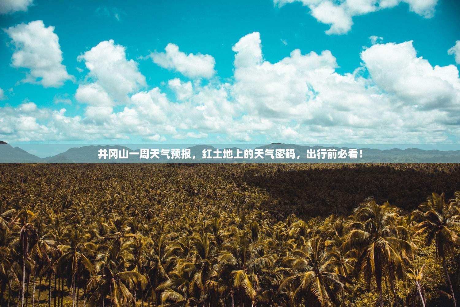 井冈山一周天气预报，红土地上的天气密码，出行前必看！